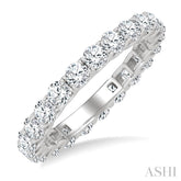 2 Ctw Round Cut Diamond Eternity Band in 14K White Gold